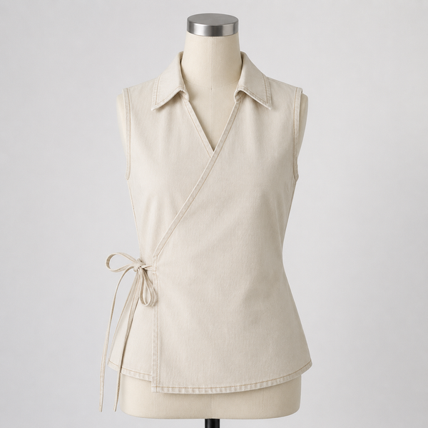 Side Tie Tank blouse Sewing Pattern Beginner Friendly, Sizes XXS 5XL