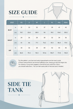 Side Tie Tank blouse Sewing Pattern Beginner Friendly, Sizes XXS 5XL