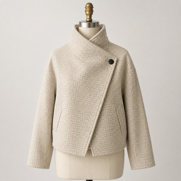 Funnel Neck jacket Sewing Pattern Beginner Friendly, Sizes XXS-4XL High collar jacket
