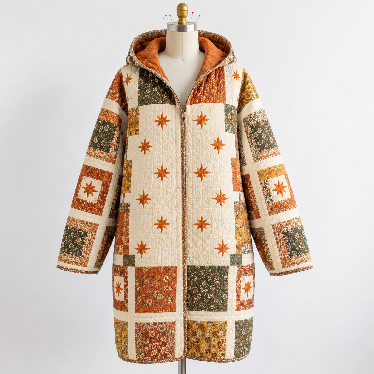 Siena Quilt Coat Sewing Pattern Beginner-Friendly, XXS-4XL