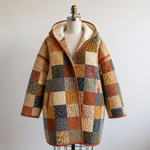 Florence Quilt Coat Beginner Sewing Pattern Sizes XXS-4XL Jacket Cardigan Long Coat
