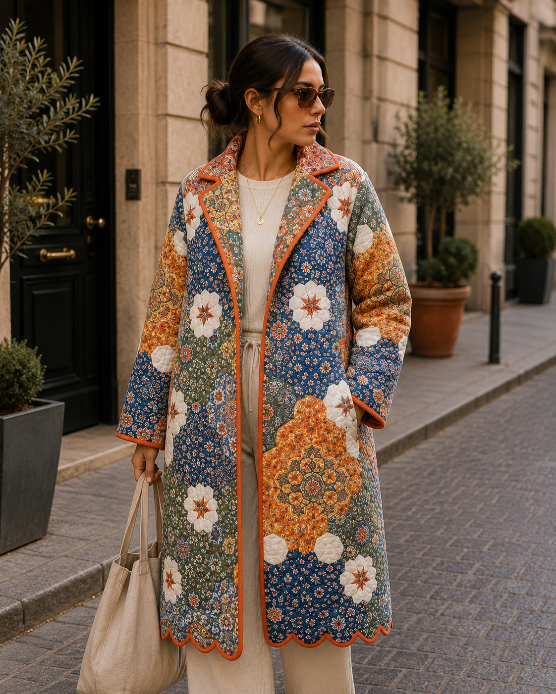Sunset Patchwork Coat Sewing Pattern Beginner-Friendly, XXS-4XL