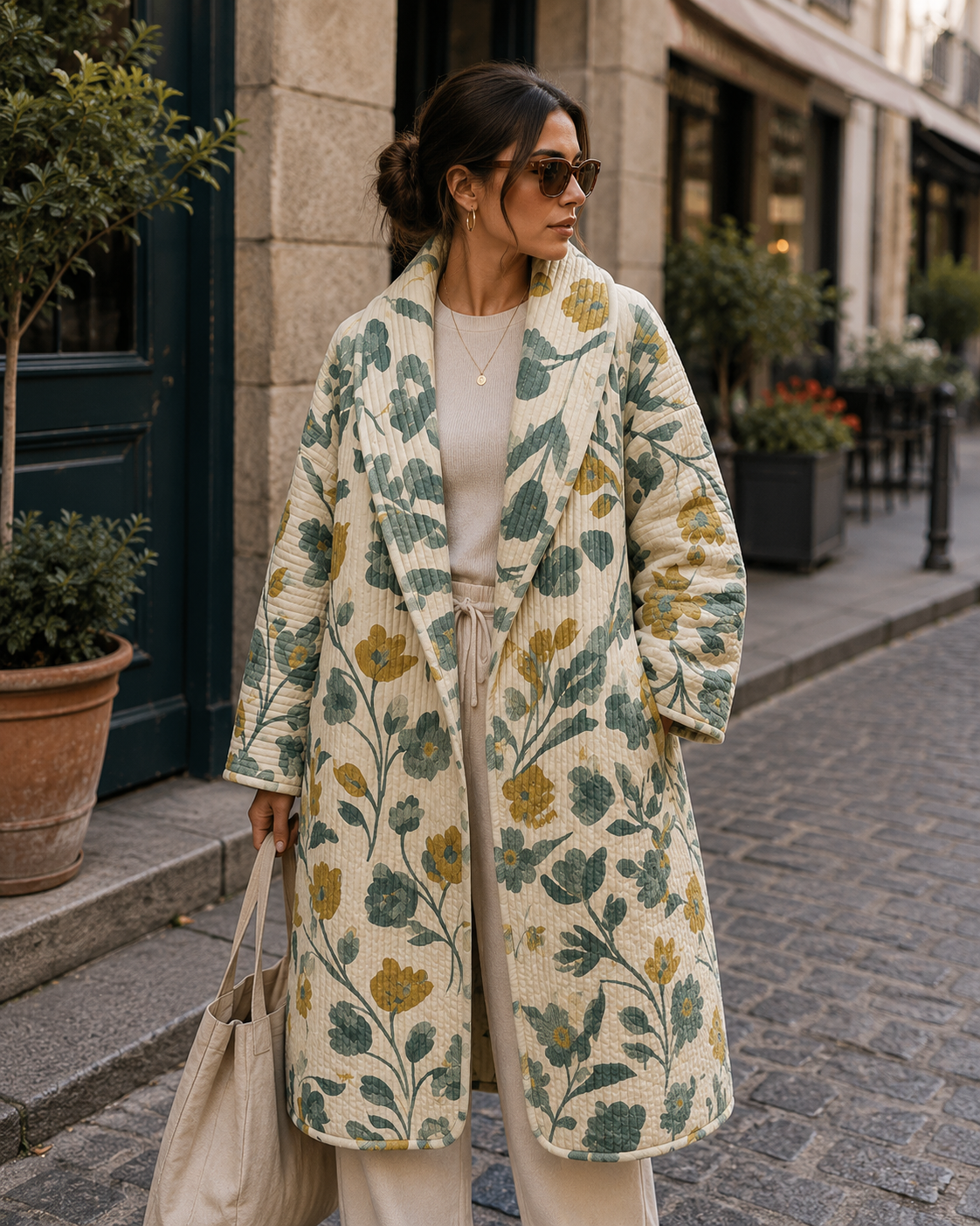 Nora Quilt Coat Sewing Pattern Beginner-Friendly, XXS-4XL Jacket Cardigan Pattern