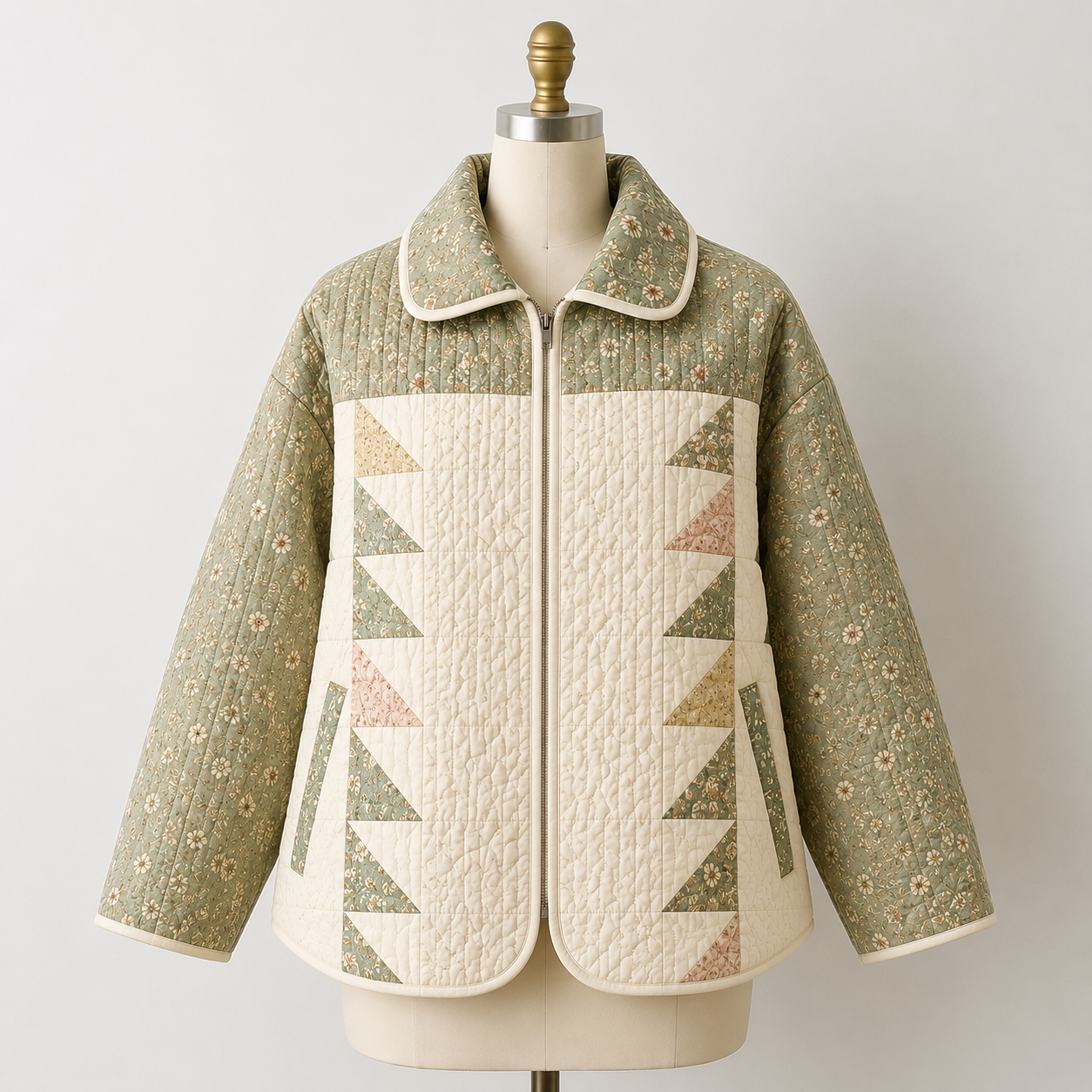 Artful Quilted Jacket Sewing Pattern | Beginner Friendly, Sizes XXS-5XL