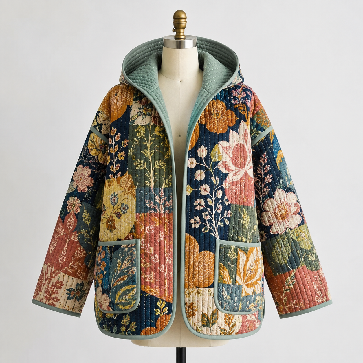 Hooded Quilted Jacket Sewing Pattern | Beginner friendly | Sizes XXS-4XL
