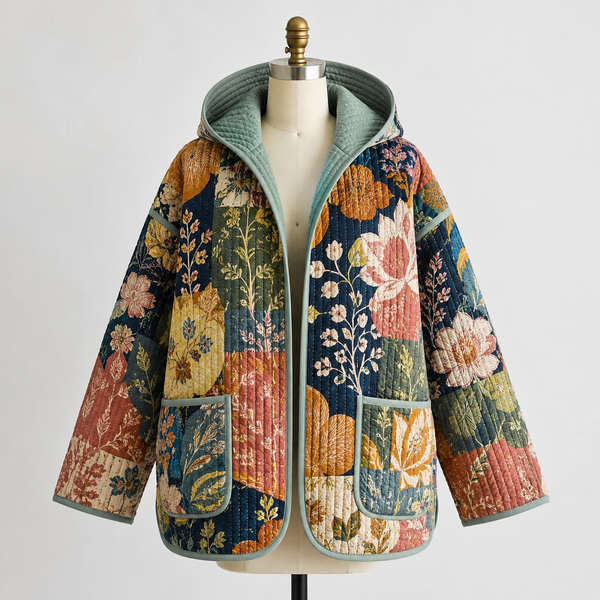 Hooded Quilted Jacket Sewing Pattern | Beginner friendly | Sizes XXS-4XL