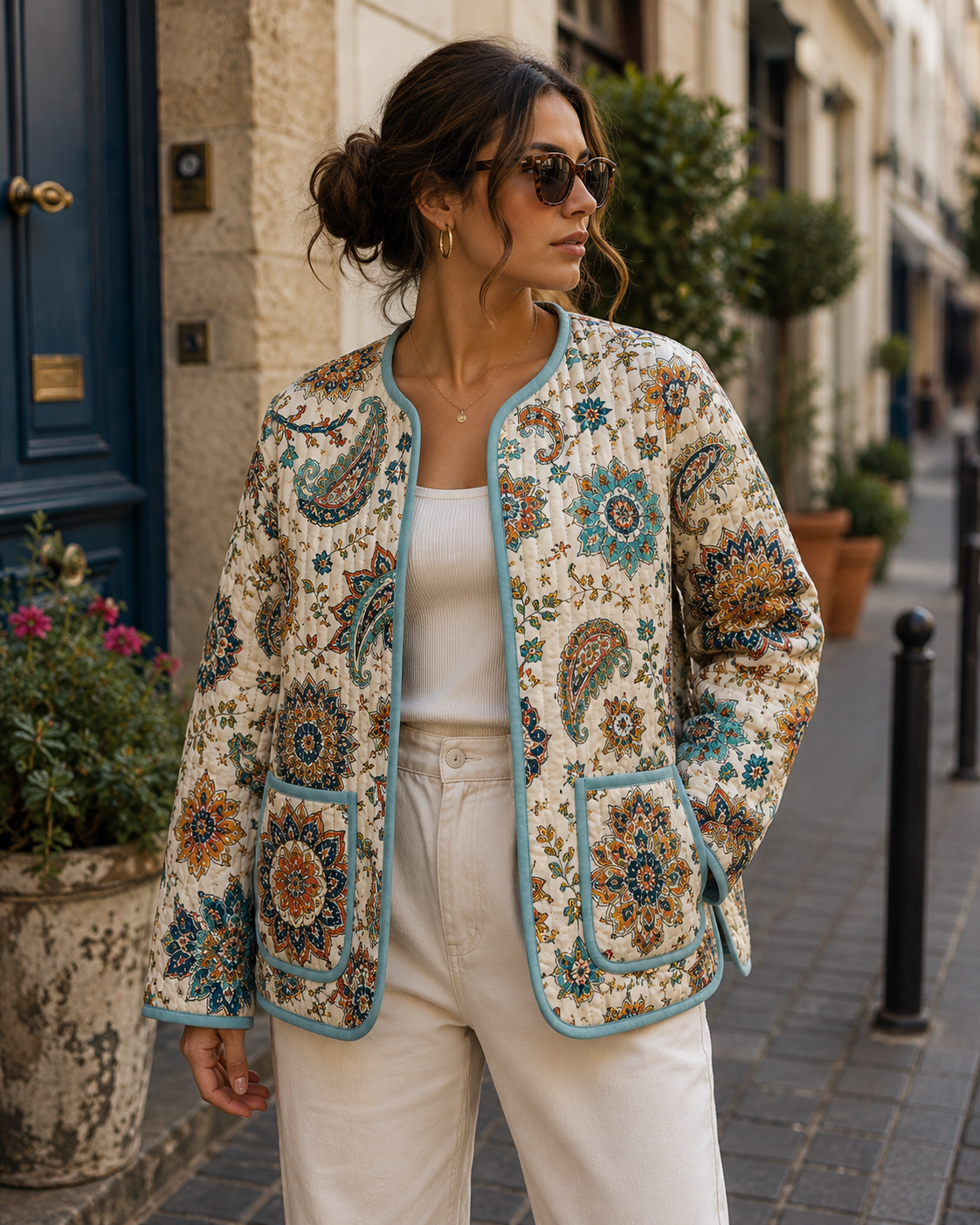 Rosa Quilted Jacket Sewing Pattern | Beginner Friendly, Sizes XXS-4XL.