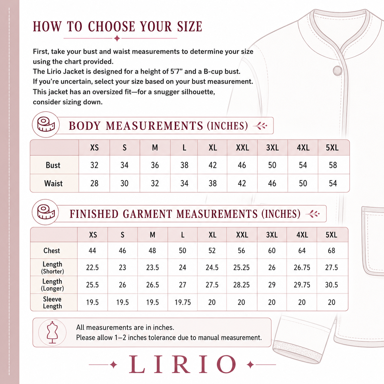 Lirio Quilted Jacket Sewing Pattern | Beginner Friendly, Sizes XXS-4XL.