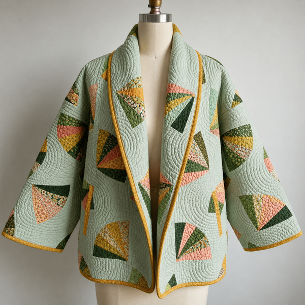 Blossom Quilt coat Sewing Pattern beginner friendly, Sizes XXS-4XL jacket pattern.