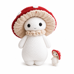 Mushroom guy critter stitch crochet pattern