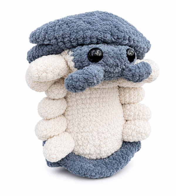 Crochet Clam Amigurumi Pattern Kawaii Giant Clam Plush Toy with Pearl Cute Ocean Creature Softie Crochet Pattern
