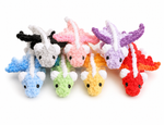 Mini Baby Dragon Crochet Pattern Kawaii Pocket Dragon Plush with Wings No Sew Amigurumi Dragon Softie.
