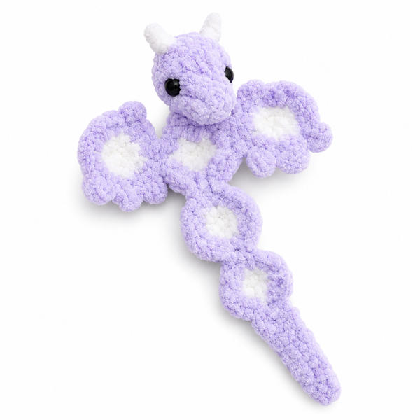 Crochet Wrist Dragon Pattern – Wrap-Around Arm Dragon Plush No Sew Kawaii Dragon Amigurumi in US English Terms Poppet Moon Crochet