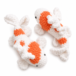 Crochet Koi Fish Amigurumi Pattern – Kawaii Plush Koi with Flowing Fins & Tail | Japanese Koi Pond Fish Softie Crochet Pattern