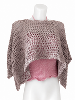 Crochet Mesh Crop Top Poncho Pattern Boho Open Weave Summer Shrug Easy Oversized Beach Cover Up Crochet Pattern
