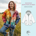 Hooded Quilted Jacket Sewing Pattern | Beginner Friendly, Sizes XXS-4XL (Instant Download)