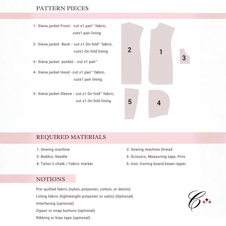 Florence Quilt Coat Beginner Sewing Pattern Sizes XXS-4XL Jacket Cardigan Long Coat