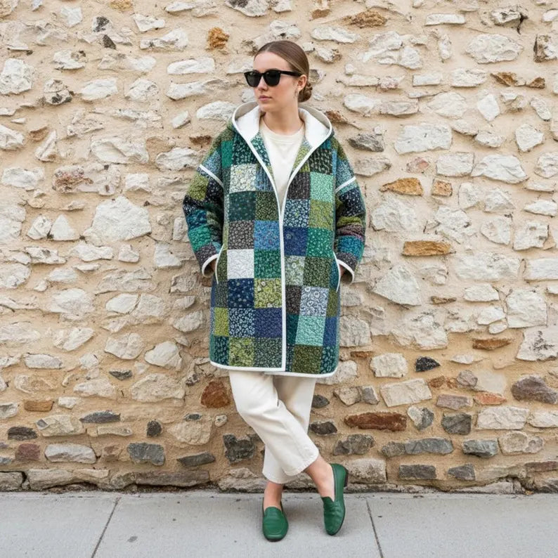 Florence Quilt Coat Beginner Sewing Pattern Sizes XXS-4XL Jacket Cardigan Long Coat