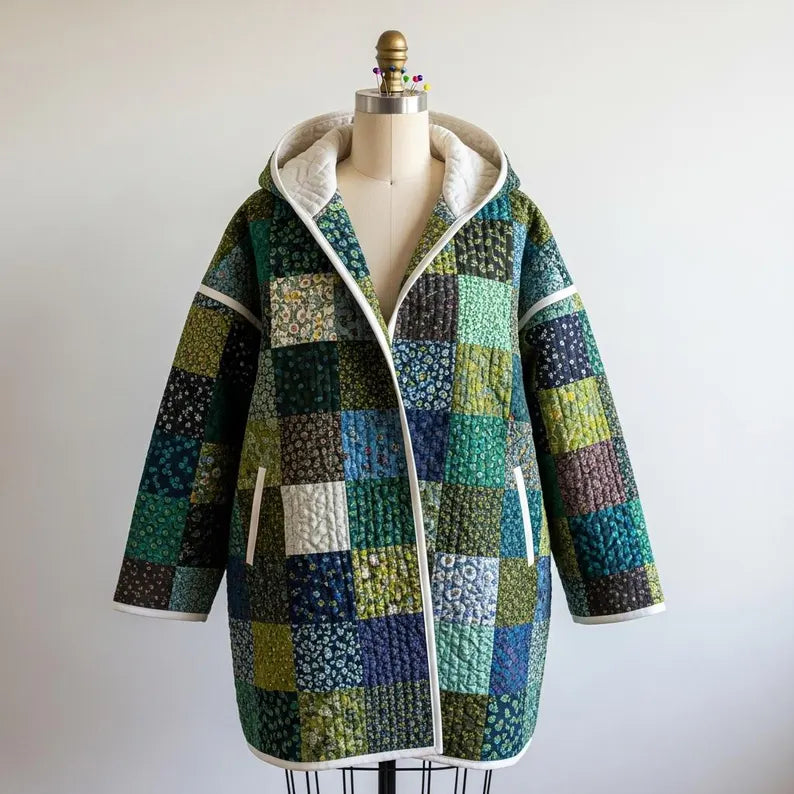 Florence Quilt Coat Beginner Sewing Pattern Sizes XXS-4XL Jacket Cardigan Long Coat