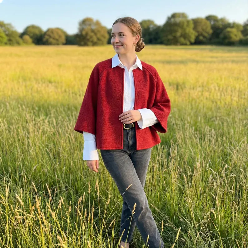 wool jacket Sewing Pattern | Beginner Friendly, Sizes XXS-4XL | coat Pattern | cashmere cardigan (Instant Download)