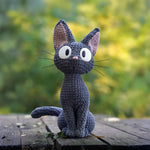 Crochet Black Cat Amigurumi Pattern Anime-Inspired Sitting Cat Plush with Expressive Face Kawaii Black Cat Softie Crochet Pattern