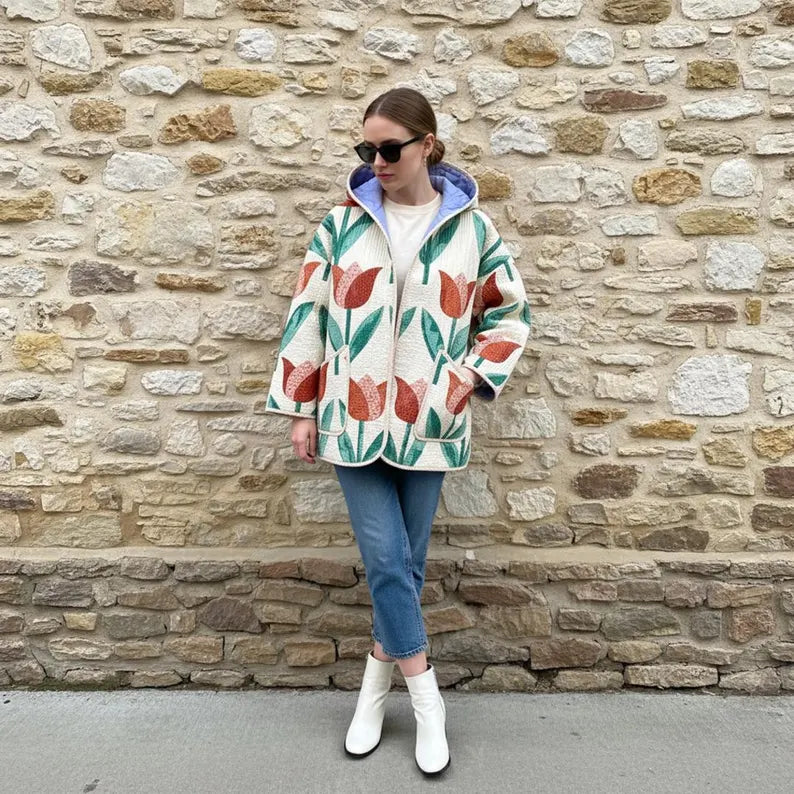 Beginner Hooded Quilted Jacket Sewing Pattern | Sizes XXS-4XL