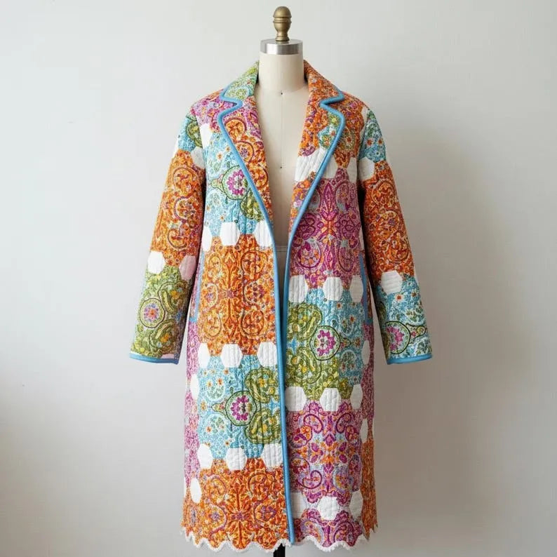 Sunset Patchwork Coat Sewing Pattern | Beginner-Friendly, XXS-4XL (Instant Download)