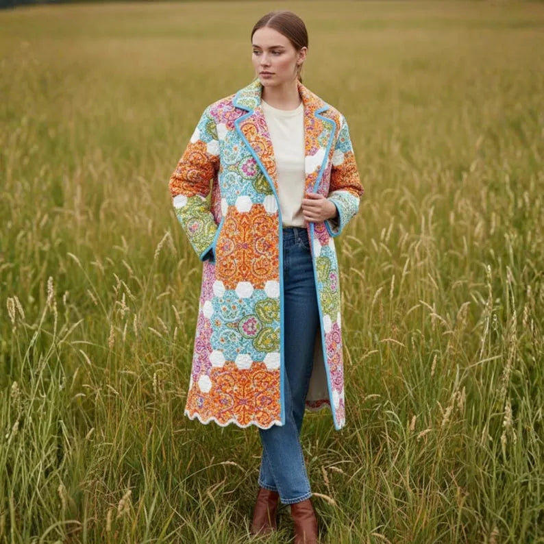Sunset Patchwork Coat Sewing Pattern | Beginner-Friendly, XXS-4XL (Instant Download)