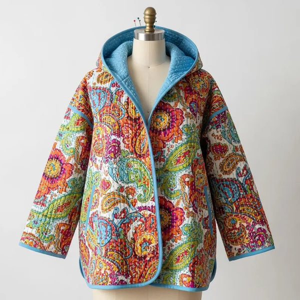 Hooded Quilted Jacket Sewing Pattern Beginner friendly Sizes XXS-4XL.
