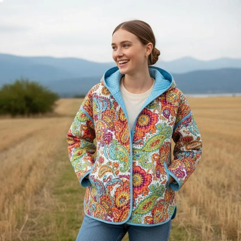 Hooded Quilted Jacket Sewing Pattern | Beginner friendly | Sizes XXS-4XL (Instant Download)