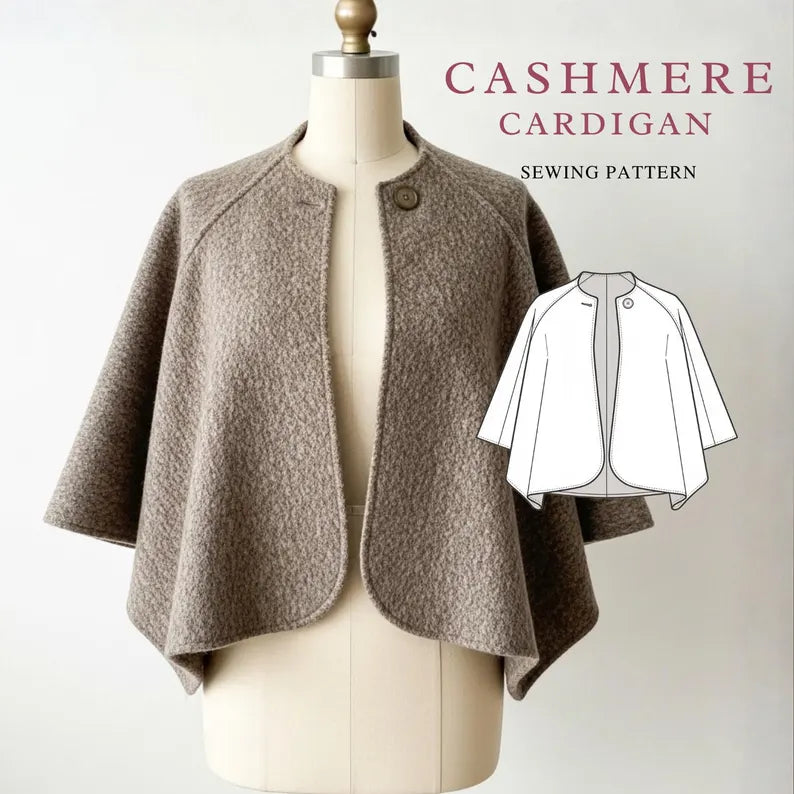 Jacket Sewing Pattern | Beginner Friendly, Sizes XXS-4XL | Cardigan pattern (Instant Download)