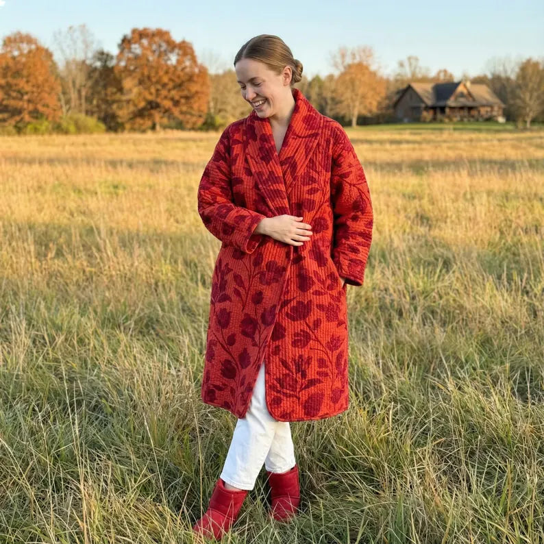 Nora Quilt Coat Sewing Pattern Beginner-Friendly, XXS-4XL Jacket Cardigan Pattern