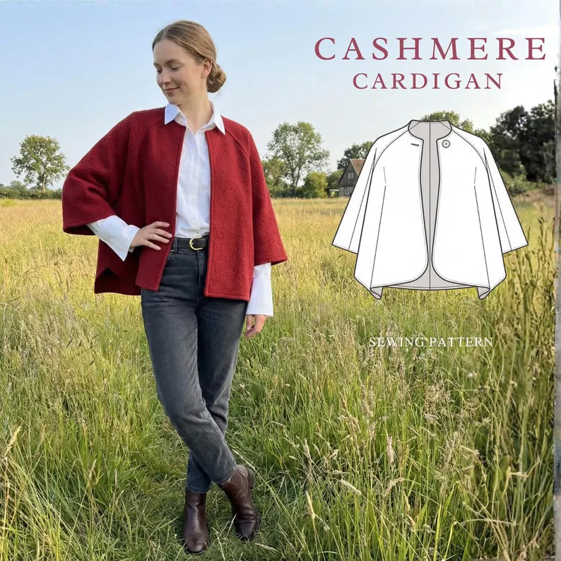 wool jacket Sewing Pattern | Beginner Friendly, Sizes XXS-4XL | coat Pattern | cashmere cardigan (Instant Download)