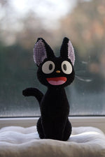 Crochet Black Cat Amigurumi Pattern Anime-Inspired Sitting Cat Plush with Expressive Face Kawaii Black Cat Softie Crochet Pattern
