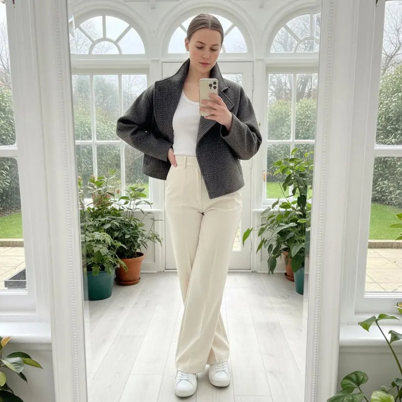 Funnel Neck jacket Sewing Pattern Beginner Friendly, Sizes XXS-4XL High collar jacket