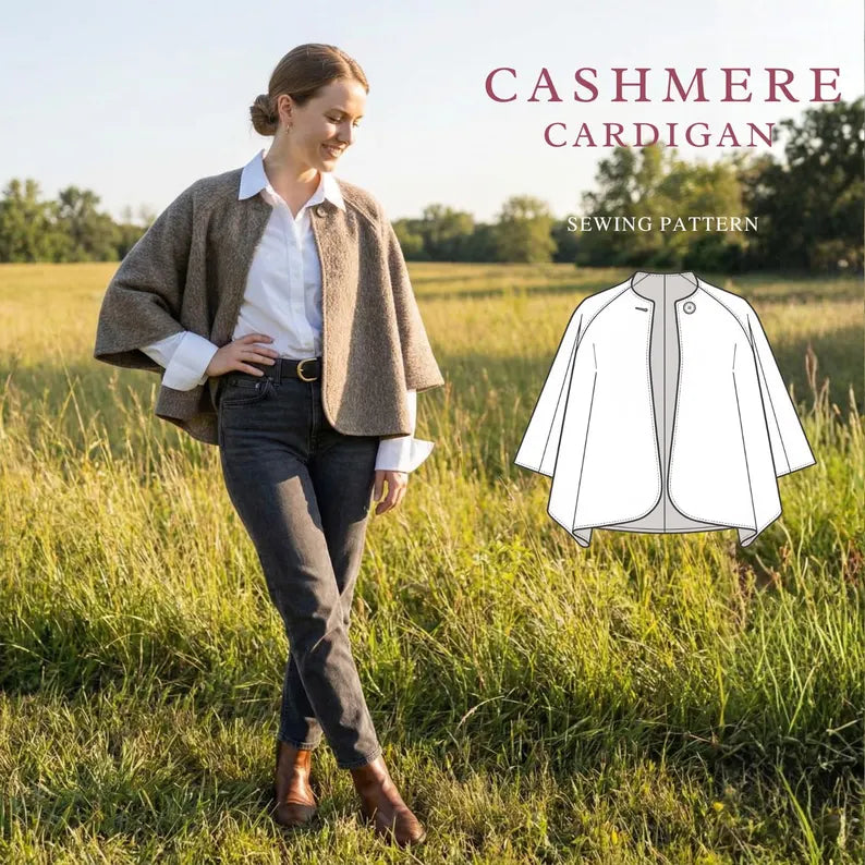 Jacket Sewing Pattern | Beginner Friendly, Sizes XXS-4XL | Cardigan pattern (Instant Download)