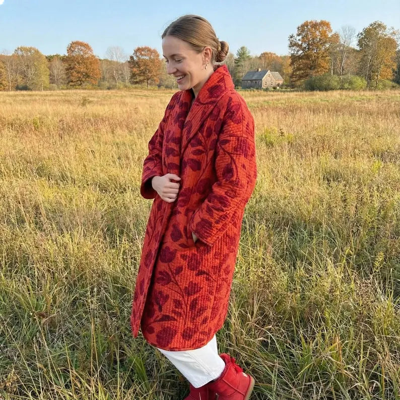 Nora Quilt Coat Sewing Pattern Beginner-Friendly, XXS-4XL Jacket Cardigan Pattern