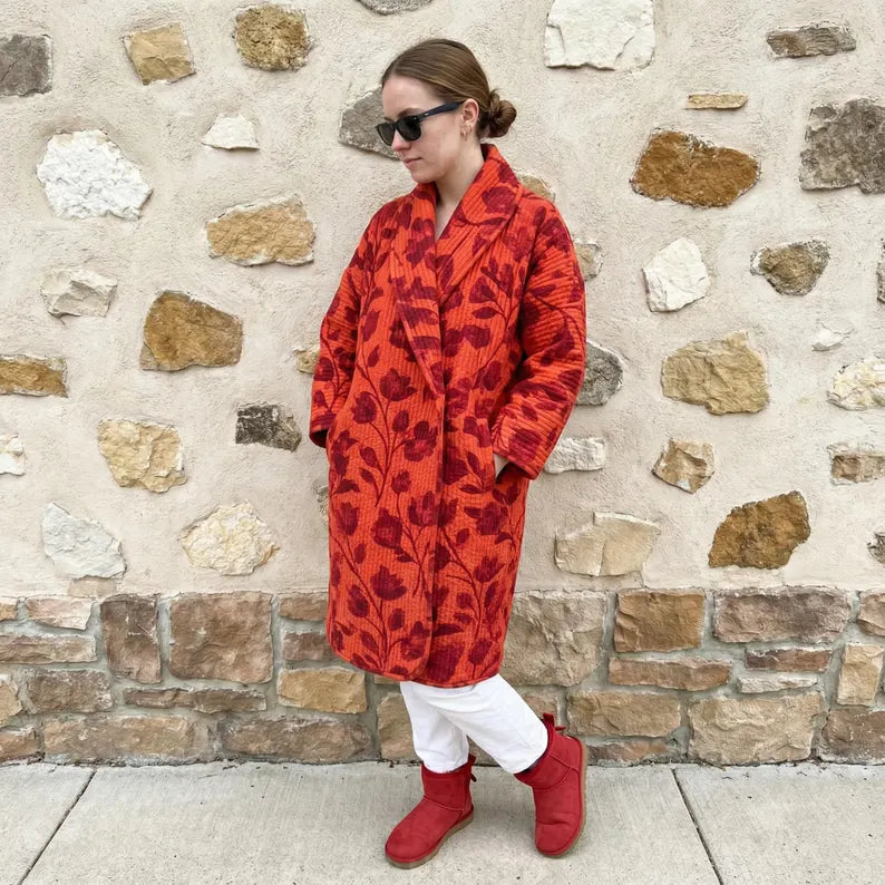 Nora Quilt Coat Sewing Pattern Beginner-Friendly, XXS-4XL Jacket Cardigan Pattern