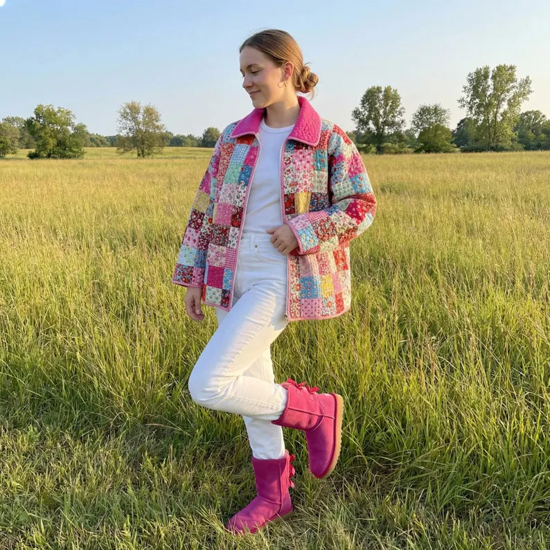 Valentine Quilted Jacket Sewing Pattern | Beginner Friendly, Sizes XXS-5XL (Instant Download)