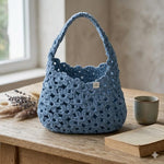 Crochet Flower Granny Square Bag Pattern Boho Daisy Hobo Shoulder Bag  Handmade Cotton Summer Handbag Crochet Pattern
