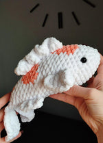 Crochet Koi Fish Amigurumi Pattern – Kawaii Plush Koi with Flowing Fins & Tail | Japanese Koi Pond Fish Softie Crochet Pattern
