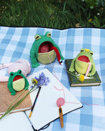 Crochet Frog Yarn Bowl Pattern Kawaii Open-Mouth Frog Bowl with Tongue & Bug Functional Frog Basket Crochet Pattern in Two Sizes