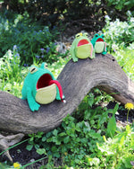 Crochet Frog Yarn Bowl Pattern Kawaii Open-Mouth Frog Bowl with Tongue & Bug Functional Frog Basket Crochet Pattern in Two Sizes