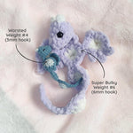 Crochet Wrist Dragon Pattern – Wrap-Around Arm Dragon Plush No Sew Kawaii Dragon Amigurumi in US English Terms Poppet Moon Crochet