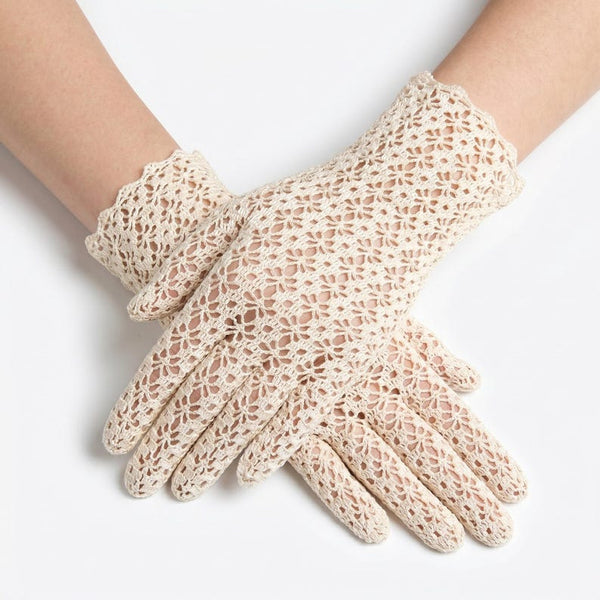 Crochet Lace Gloves Pattern, Elegant Vintage Style Fingered Gloves, Lightweight Summer Gloves, Bridal, Wedding Accessories